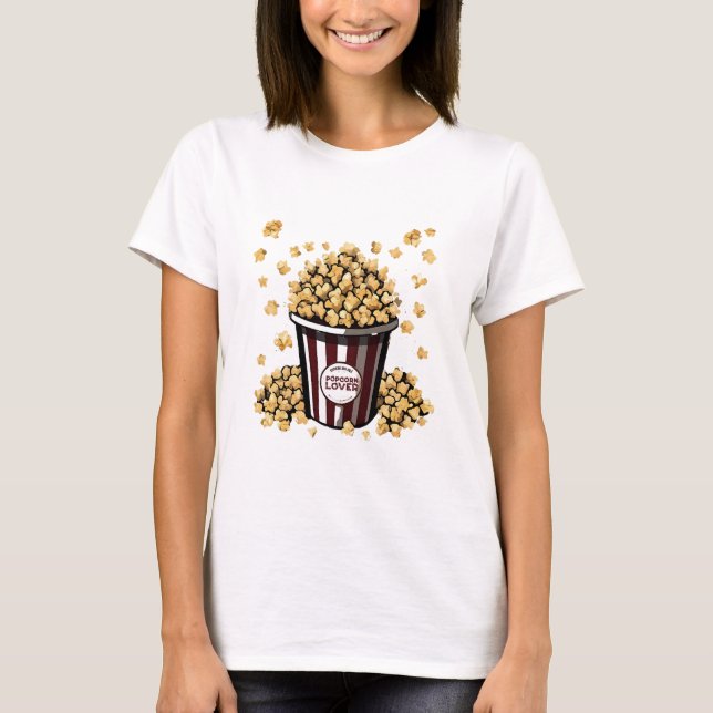 Camiseta Amante del palomitas de maíz (Anverso)