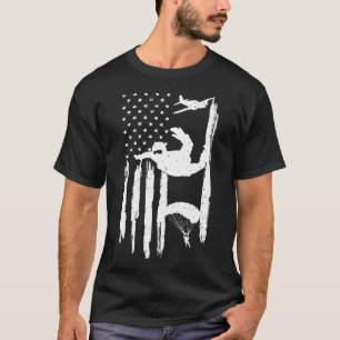 Camiseta Amante del Paracaidismo de la Bandera Americana pa