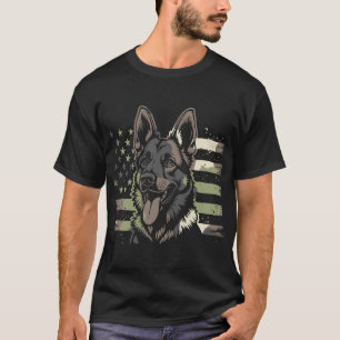 Camiseta Amante del pastor alemán USA bandera americana 4 d