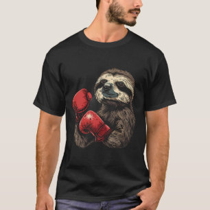 Camiseta Amante del perezoso boxeador guantes de boxeo kick