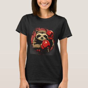 Camiseta Amante del perezoso de boxeo Guantes de boxeo Kick
