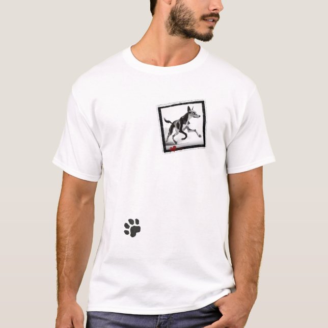 Camiseta Amante del perro azawakh mínimo (Anverso)