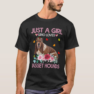 Camiseta Amante del perro basset hound solo una chica que a