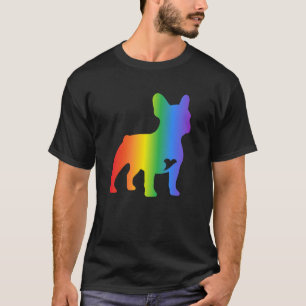 Camiseta Amante del perro bulldog francés arcoíris