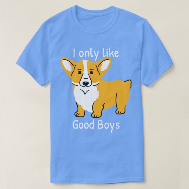 Camiseta Amante del perro Corgi Me gustan solo los chicos b (Diseño del anverso)