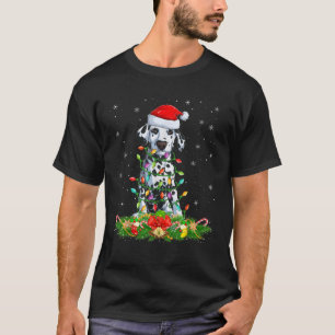 Camiseta Amante del perro dálmata ilumina la Navidad dálmat