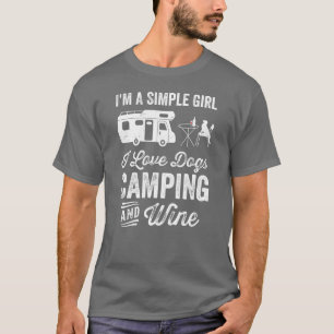 Camiseta Amante del perro de camping regalo de campista par