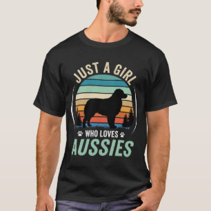 Camiseta Amante del perro pastor australiano Retro Atardece
