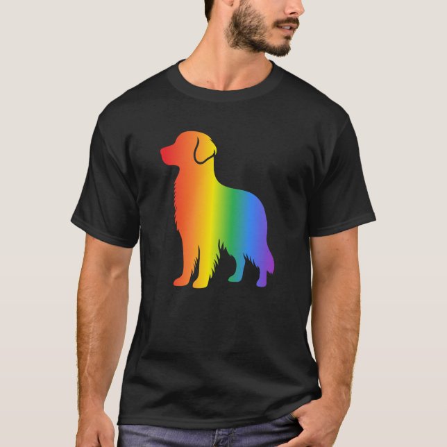 Camiseta Amante del perro retriever dorado arcoíris (Anverso)