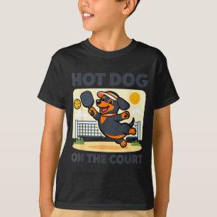 Camiseta Amante del pickleball wiener dachshund perro calie