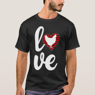 Camiseta Amante del pollo de cuadros de Buffalo ama al poll