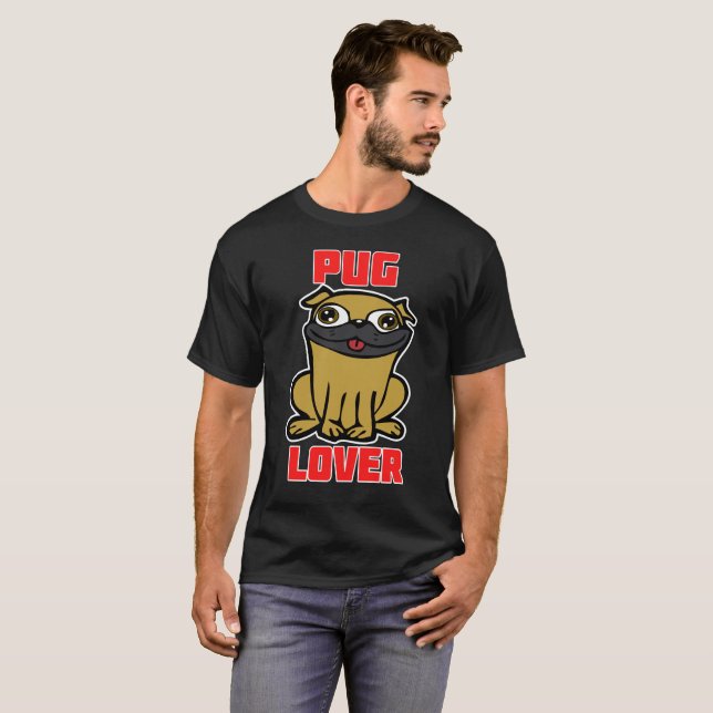 Camiseta Amante del Pug (Anverso completo)