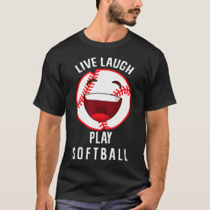 Camiseta Amante del Softbol - Vive Ríe Juega