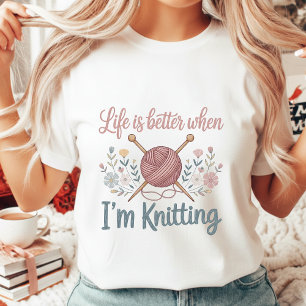 Camiseta Amante del Tejido Floral Vintage para Mujeres