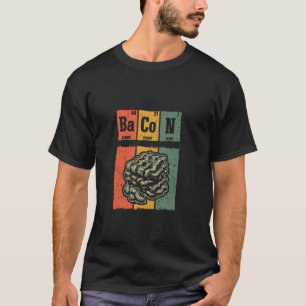 Camiseta Amante del tocino retro elementos periódicos tocin