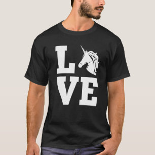 Camiseta Amante del unicornio de silueta Caballo como Amar