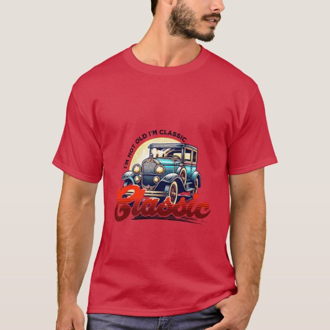 Camiseta "Amante del viejo auto" (Anverso)