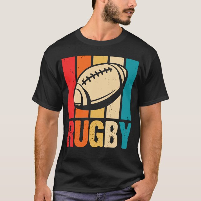 Camiseta Amante deportivo de rugby - Retro de equipo de jug (Anverso)