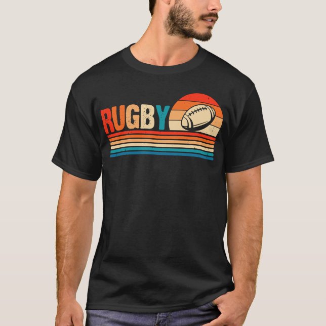 Camiseta Amante deportivo de rugby - Retro de equipo de jug (Anverso)