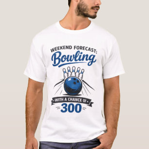 Camiseta Amante divertido de bolos Bola y palos de decir 