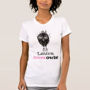Camiseta Amante divertido de encargo del búho - búhos del