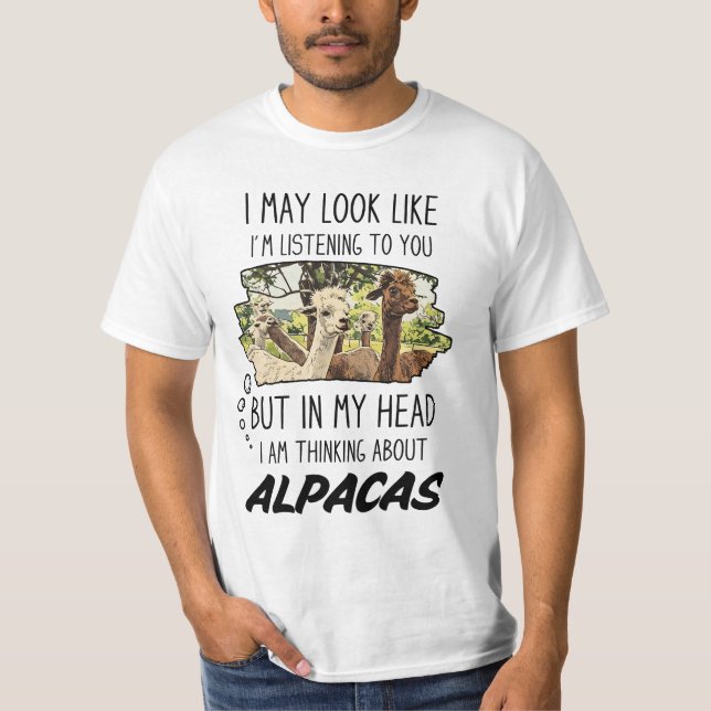 Camiseta Amante divertido de la Alpaca (Anverso)