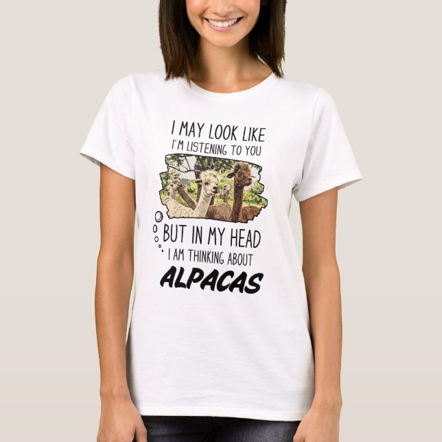 Camiseta Amante Divertido de las Alpacas (Anverso)