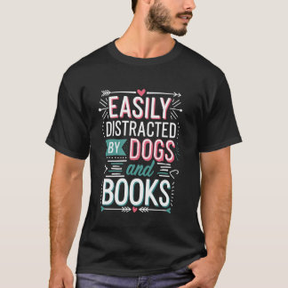 Camiseta Amante Divertido de Mascotas Fácilmente Distraído 