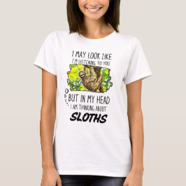 Camiseta Amante Divertido de Perezosos