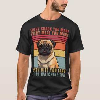 Camiseta Amante divertido de Pug - Cada snack que hagas, Ca
