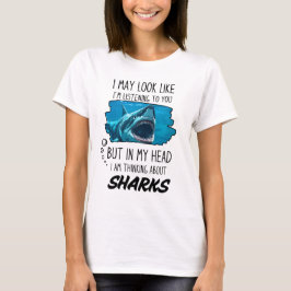 Camiseta Amante Divertido de Tiburones