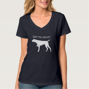 Camiseta Amante divertido del perro del puntero al descubie