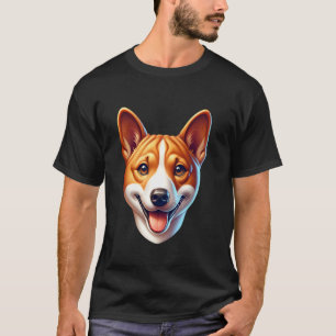 Camiseta Amante Feliz de Perro Basenji Cara de Cachorro Ado