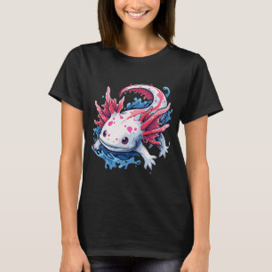 Camiseta Amante feliz del ajolote mascota acuática