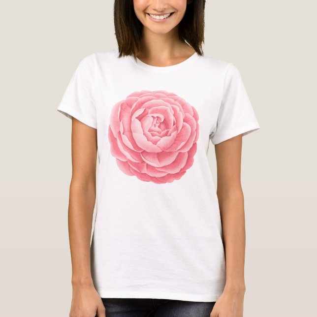 Camiseta Amante floral rosa (Anverso)