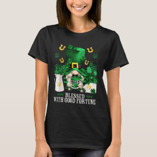 Camiseta Amante Gracioso Del Café Para Mujeres Con Gnome St