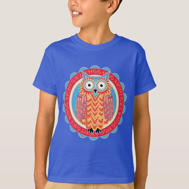 Camiseta Amante lindo del pájaro de Hoo Hoo del búho (Anverso)