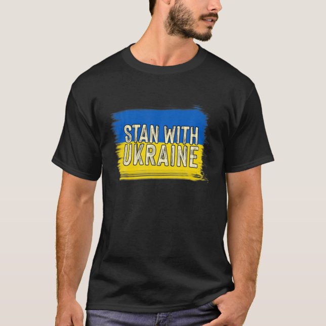 Camiseta Amante ucraniano apoya bandera ucraniana con uu (Anverso)