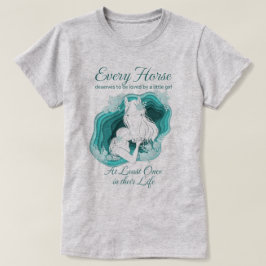 Camiseta Amante verde azulado de caballos - Niñas y caballo