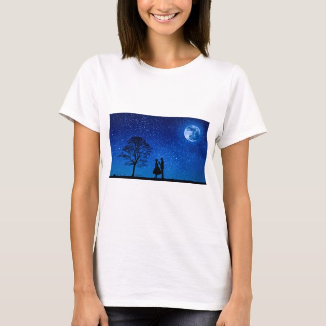 Camiseta Amantes bajo luna llena (Anverso)