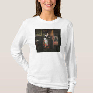 Camiseta Amantes con una mujer que escucha