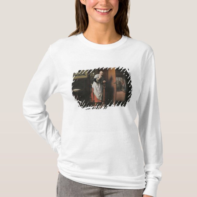 Camiseta Amantes con una mujer que escucha (Anverso)