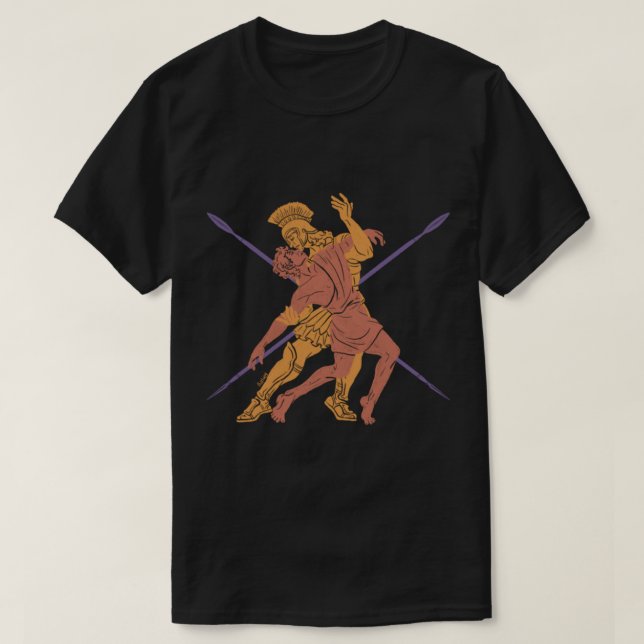 Camiseta Amantes de Aquiles y Patroculares (Diseño del anverso)
