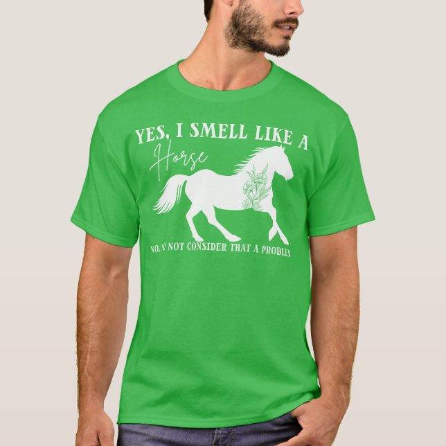 Camiseta Amantes De Caballo Sí Huelo Como Un Chico De Cabal (Anverso)