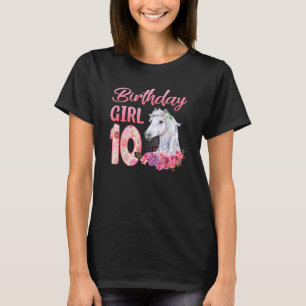 Camiseta Amantes de caballos niña cumple 10 linda niña de 1