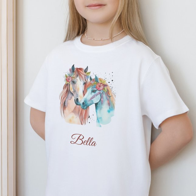 Camiseta Amantes de caballos nombran a rival de acuarela (Subido por el creador)