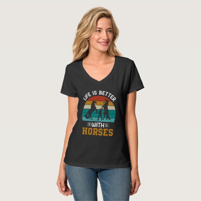 Camiseta Amantes de caballos salvajes (Anverso completo)