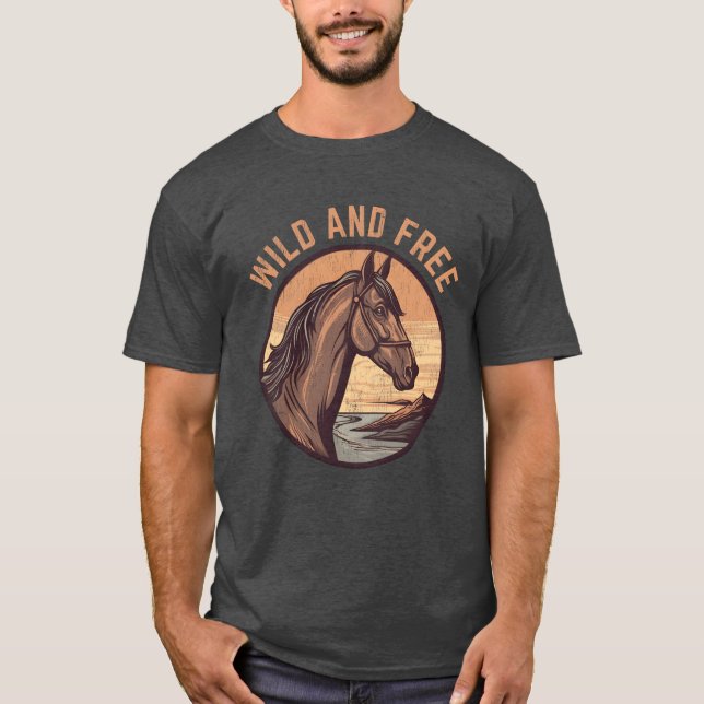 Camiseta Amantes de caballos salvajes y libres (Anverso)