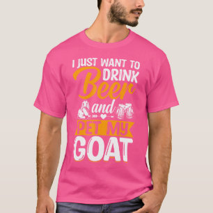 Camiseta Amantes De Cabra Solo Quiero Beber Cerveza Y Masco