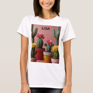 Camiseta Amantes de cactus en flor
